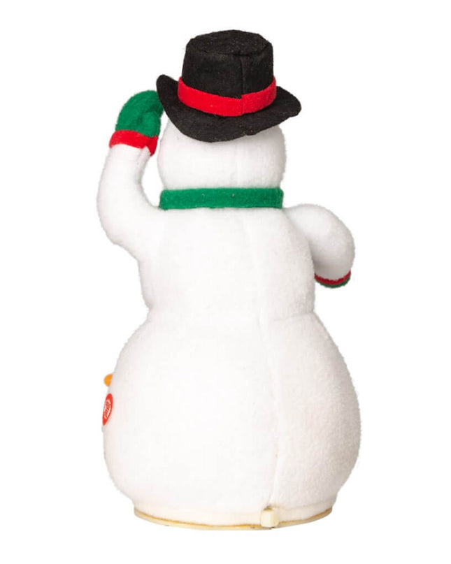 Peluche animée Bonhomme de neige coquin et joyeux