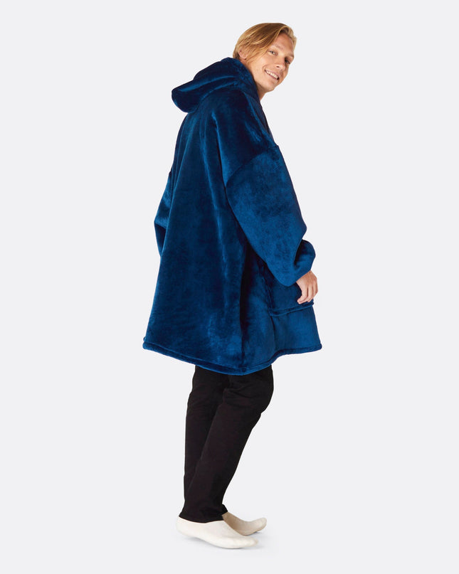 Sweat à capuche bleu marine