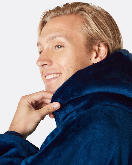 Sweat à capuche bleu marine