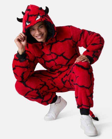 Combinaison pyjama diable pour homme
