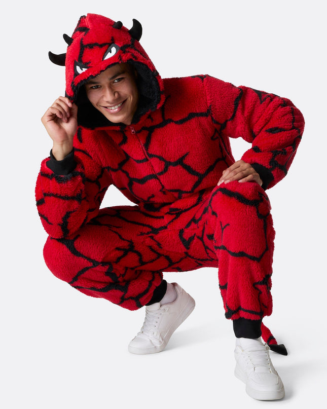 Combinaison pyjama diable pour homme
