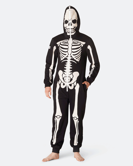 Combinaison squelette homme pour Halloween