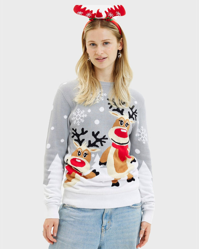 Pull de Noël mignon pour femme - Un modèle adapté à toute la famille.