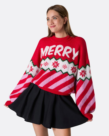 Pull de Noël oversize pour femme