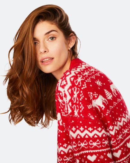 Robe de Noël rouge oversize pour femme