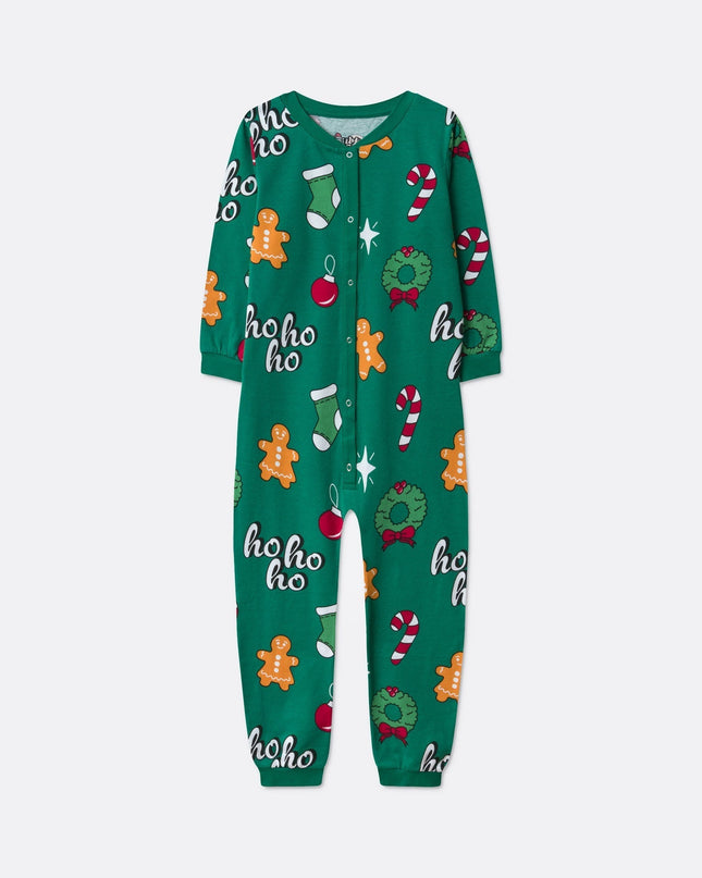Pyjamas de Noël verts Hohoho pour toute la famille | Vêtements de nuit amusants pour les fêtes