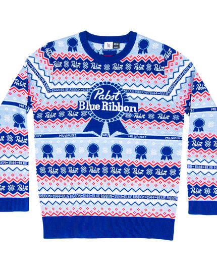 Pull de Noël moche Pabst Fair Isle Beer