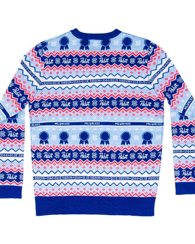 Pull de Noël moche Pabst Fair Isle Beer