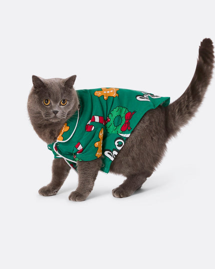 Pyjamas de Noël verts pour chats