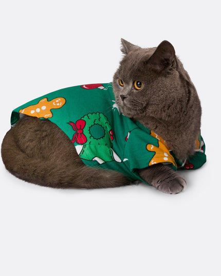 Pyjamas de Noël verts pour chats