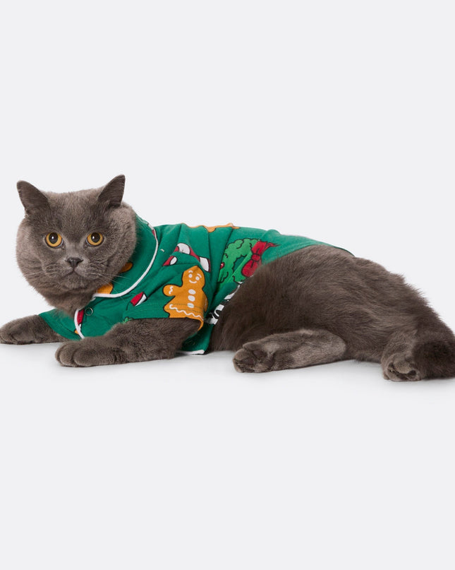 Pyjamas de Noël verts pour chats