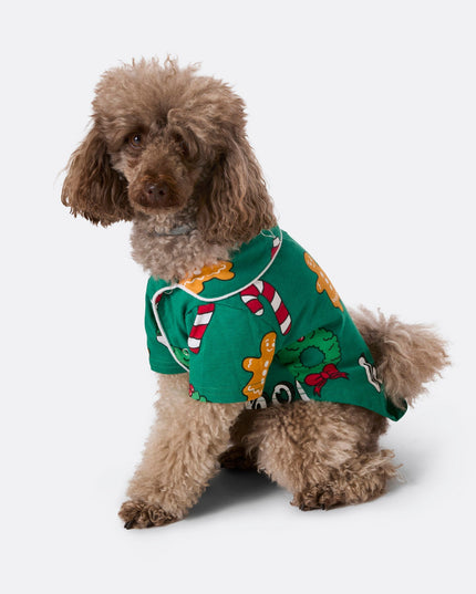 Pyjamas de Noël verts pour chiens | Vêtements de nuit festifs pour animaux de compagnie