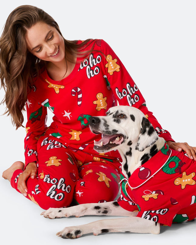 Pyjamas de Noël rouges Hohoho pour toute la famille