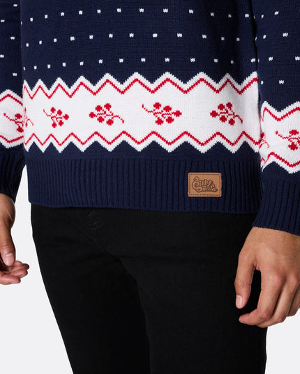 Pull de Noël pour homme avec motif paysage de Noël