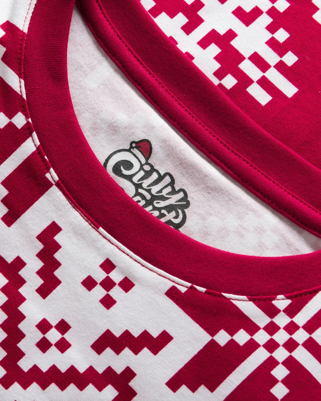 Pyjamas de Noël rouges tricotés pour toute la famille