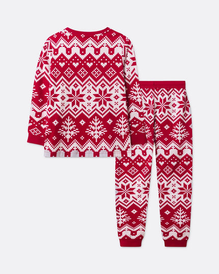 Pyjamas de Noël rouges en tricot pour enfants