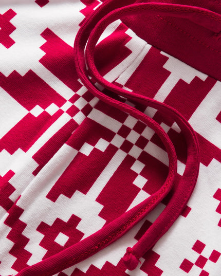 Pyjamas de Noël rouges en tricot pour enfants