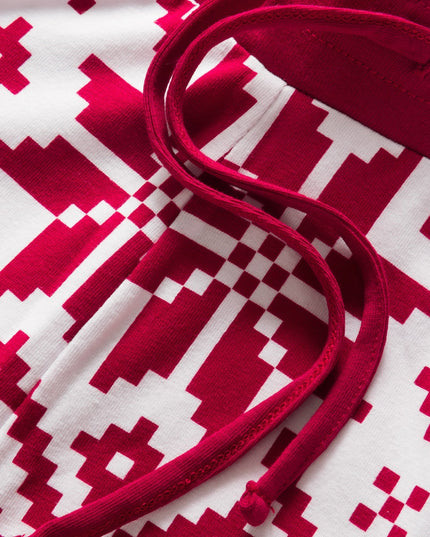 Pyjamas de Noël rouges tricotés pour toute la famille