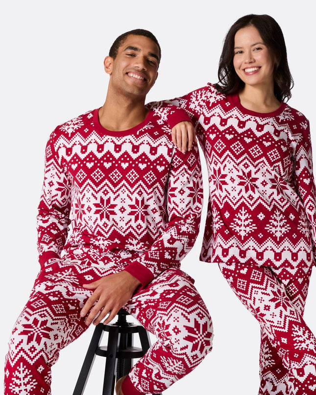 Men's Red Christmas Knit Pyjamas