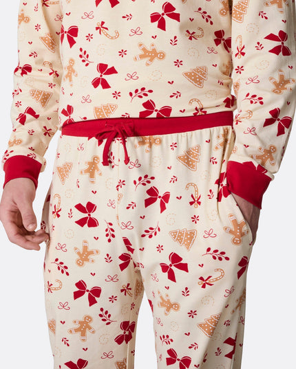 Pyjama de Noël pour homme, motif pain d'épice, pour des nuits douillettes