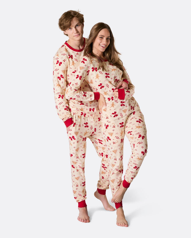 Pyjama de Noël pour homme, motif pain d'épice, pour des nuits douillettes