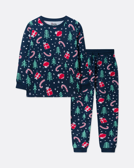 Pyjamas de Noël bleus pour enfants