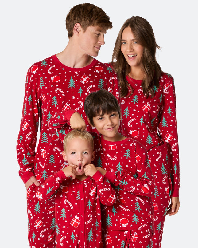 Red Christmas Pattern Family Pyjamas
