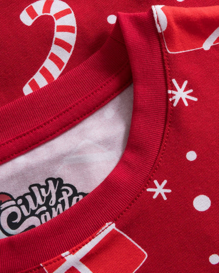 Kids' Red Christmas Pattern Pyjamas