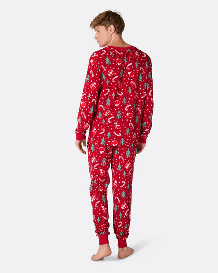 Pyjama de Noël rouge pour homme