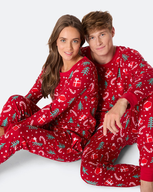 Women's Red Christmas Pattern Pajamas