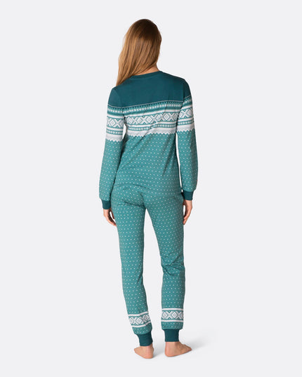 Marius Grønn Pysj Dame - Pyjamas de Noël pour femmes pour les fêtes