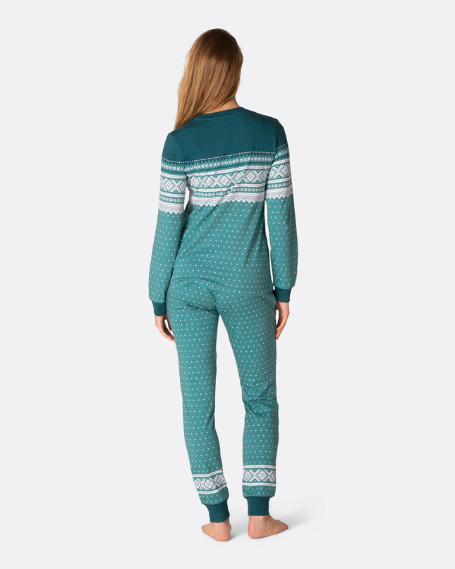 Marius Grønn Pysj Dame - Pyjamas de Noël pour femmes pour les fêtes