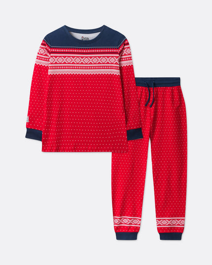 Pyjama rouge Marius pour enfants - Idéal pour Noël et toute l'année