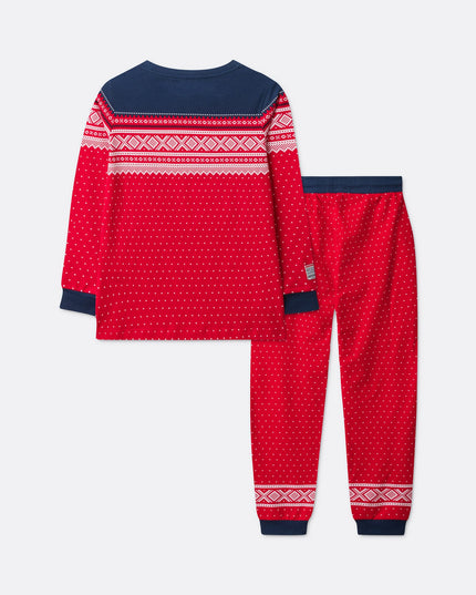 Pyjama rouge Marius pour enfants - Idéal pour Noël et toute l'année