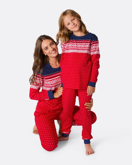 Pyjamas Marius rouges pour toute la famille - Parfaits pour les réunions de Noël