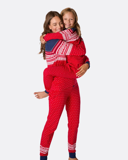 Pyjamas Marius rouges pour toute la famille - Parfaits pour les réunions de Noël