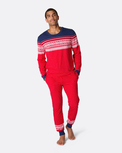 Pyjamas Marius rouges pour toute la famille - Parfaits pour les réunions de Noël