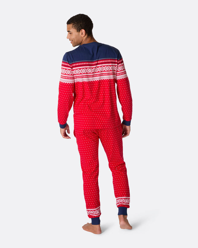 Pyjama rouge Marius pour homme - Confort garanti pour Noël et toute l'année