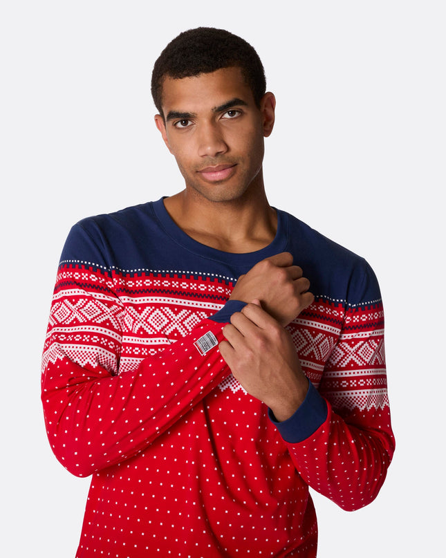 Pyjama rouge Marius pour homme - Confort garanti pour Noël et toute l'année
