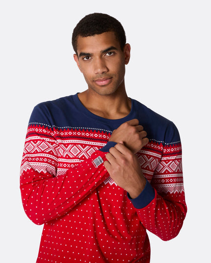 Pyjamas Marius rouges pour toute la famille - Parfaits pour les réunions de Noël
