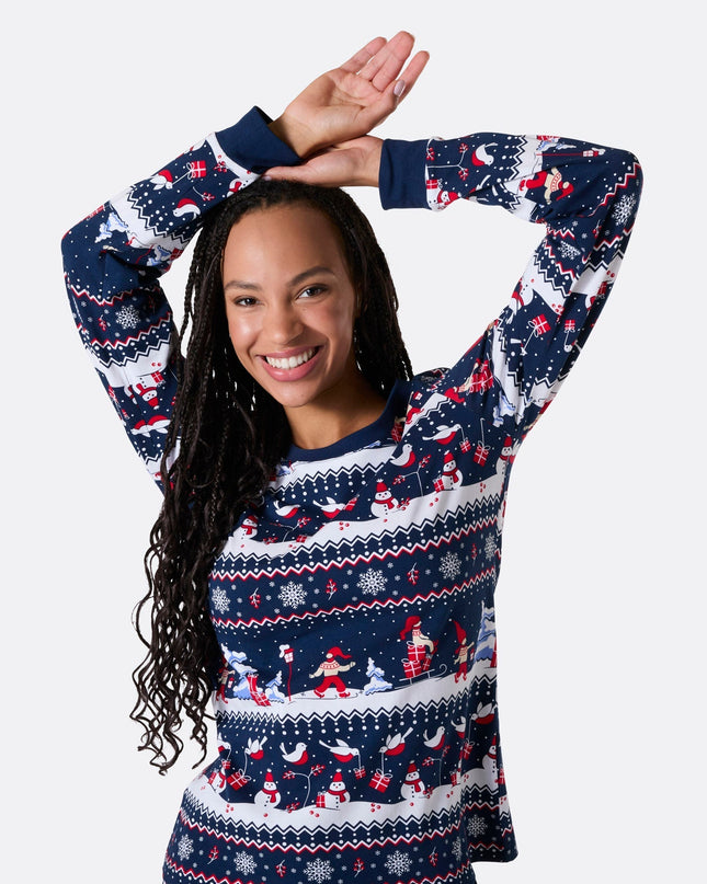 Pyjamas familiaux à motifs de Noël | Ensemble de nuit douillet pour les fêtes