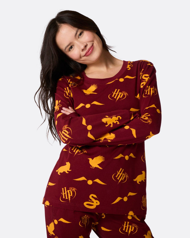 Pyjama rouge Harry Potter pour femme