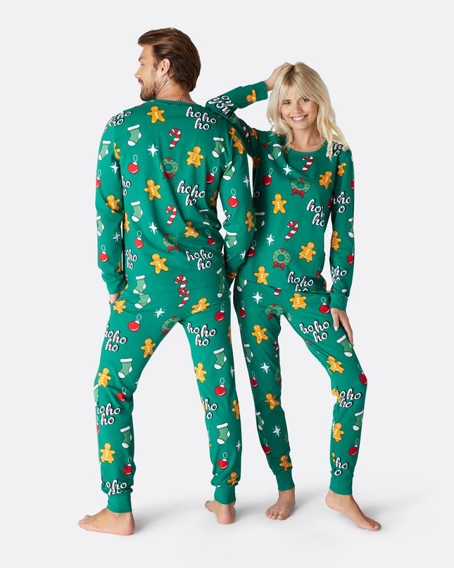 Pyjama de Noël vert pour homme, idéal pour les fêtes !
