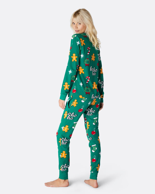 Pyjama de Noël vert Hohoho pour femmes