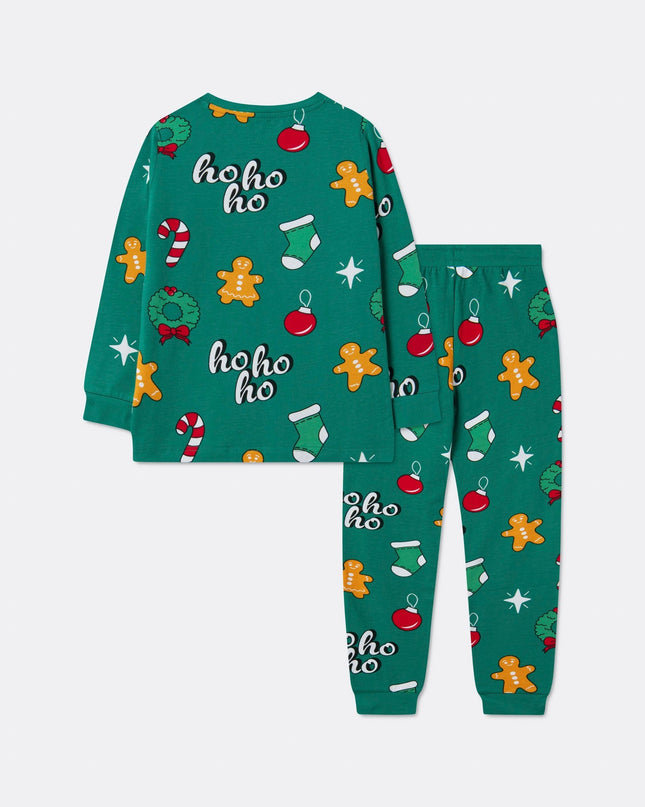 Pyjamas de Noël verts pour enfants | Vêtements de nuit amusants pour les fêtes