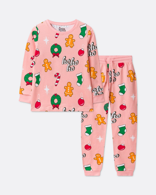Pyjamas de Noël roses pour enfants