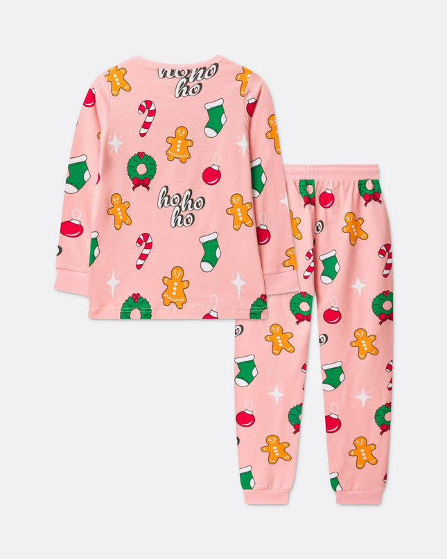 Pyjamas de Noël roses pour enfants