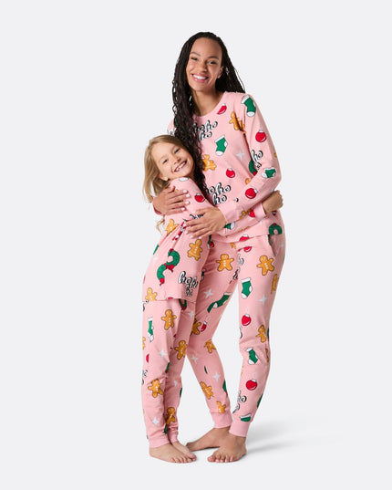 Pyjamas de Noël roses Hohoho pour toute la famille