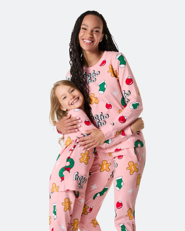 Pink Hohoho Family Christmas Pajamas