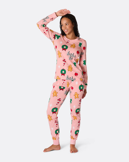 Women's Pink Hohoho Christmas Pajamas